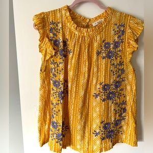 THML Yellow Sleeveless Blouse
